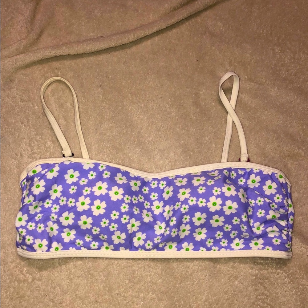 Carolina blues floral bikini top